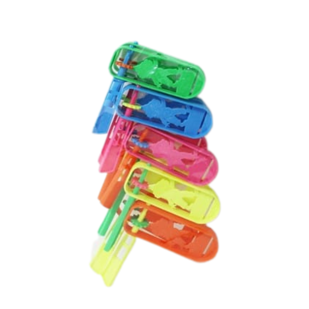 רעשן פלסטיק לפורים 10 יח' - צבעוני