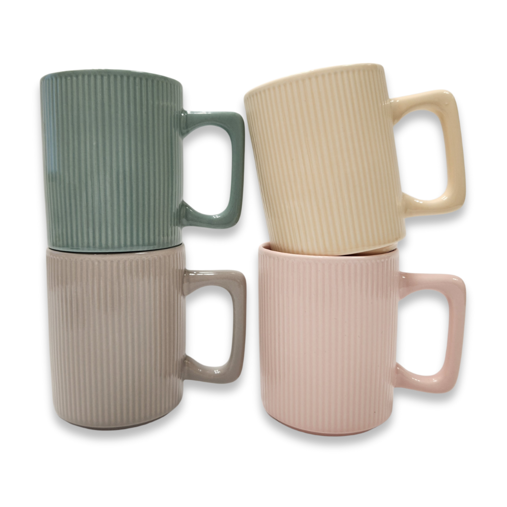 סט ספלי פסטל 4 יח' - צבעוני