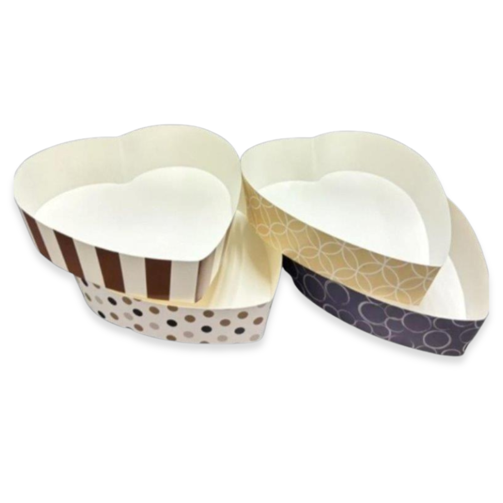 תבנית אפיה מנייר לב גדול - דגם משתנה