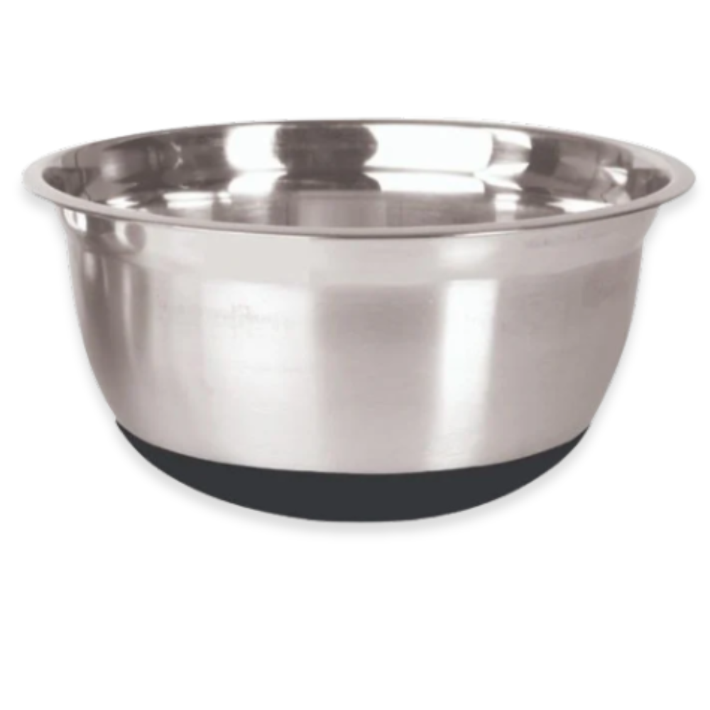 קערת ערבוב נירוסטה תחתית סיליקון - גדול