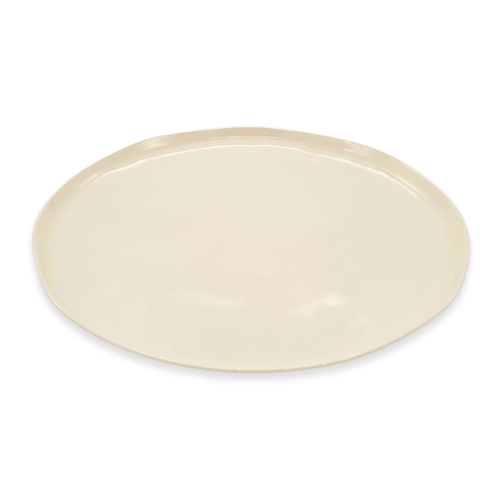 צלחת פלסטיק 9 סוהו 10 יח' - קרם