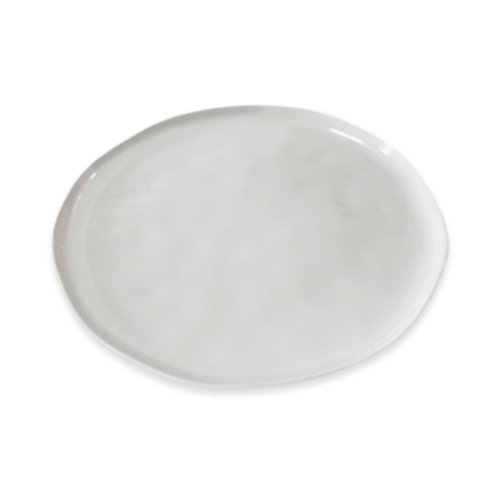 צלחת פלסטיק 7 סוהו 10 יח' - לבן