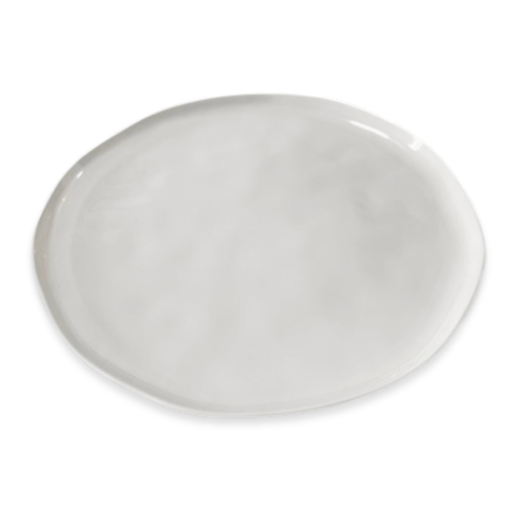 צלחת פלסטיק 9 סוהו 10 יח' - לבן