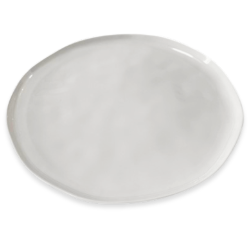 צלחת פלסטיק 10 סוהו 10 יח' - לבן 