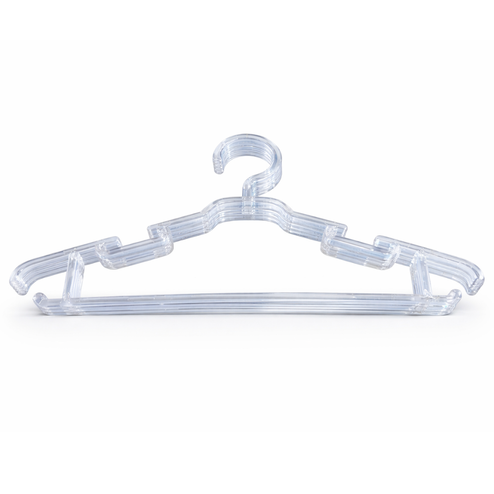 קולבים אקריליים 5 יח' - שקוף