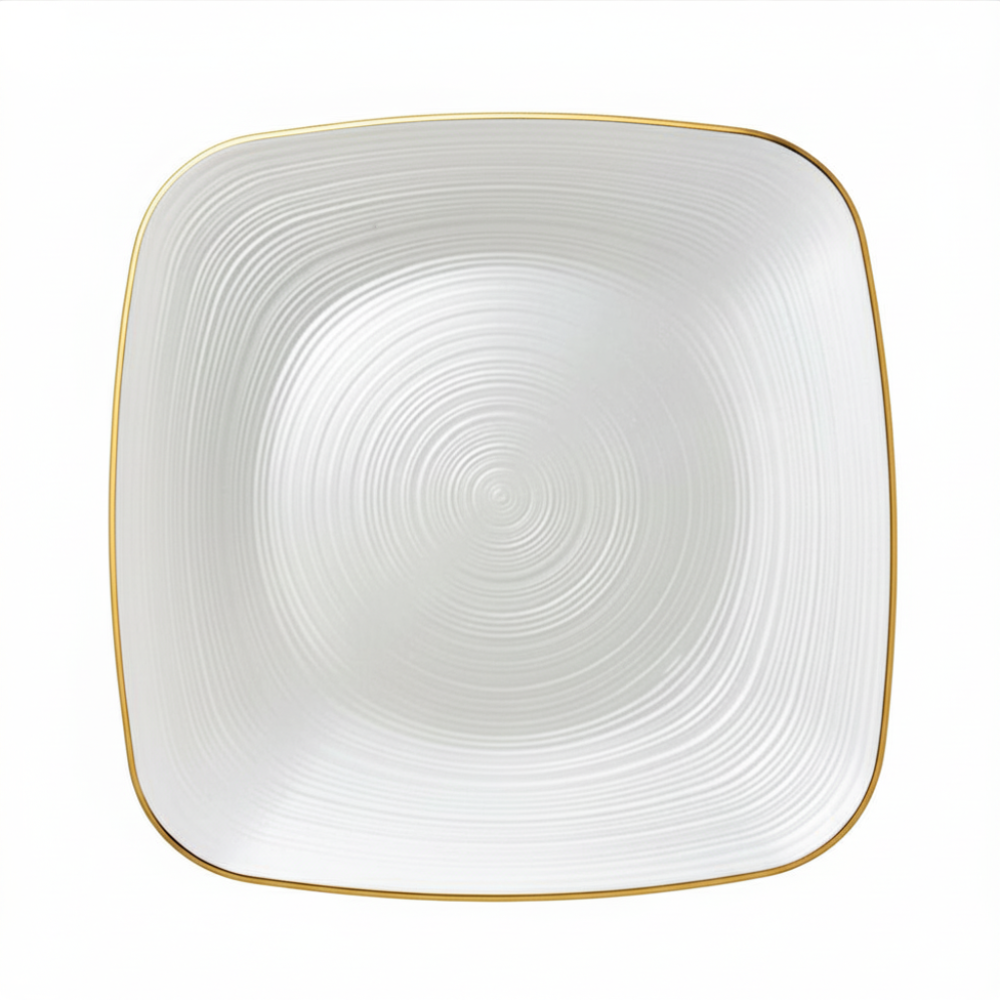 צלחת 10 פלסטיק מהודרת שוהם 10 יח' - פנינה זהב