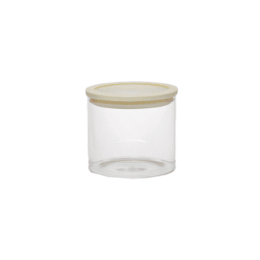 צנצנת זכוכית 450 מ"ל מכסה זכוכית