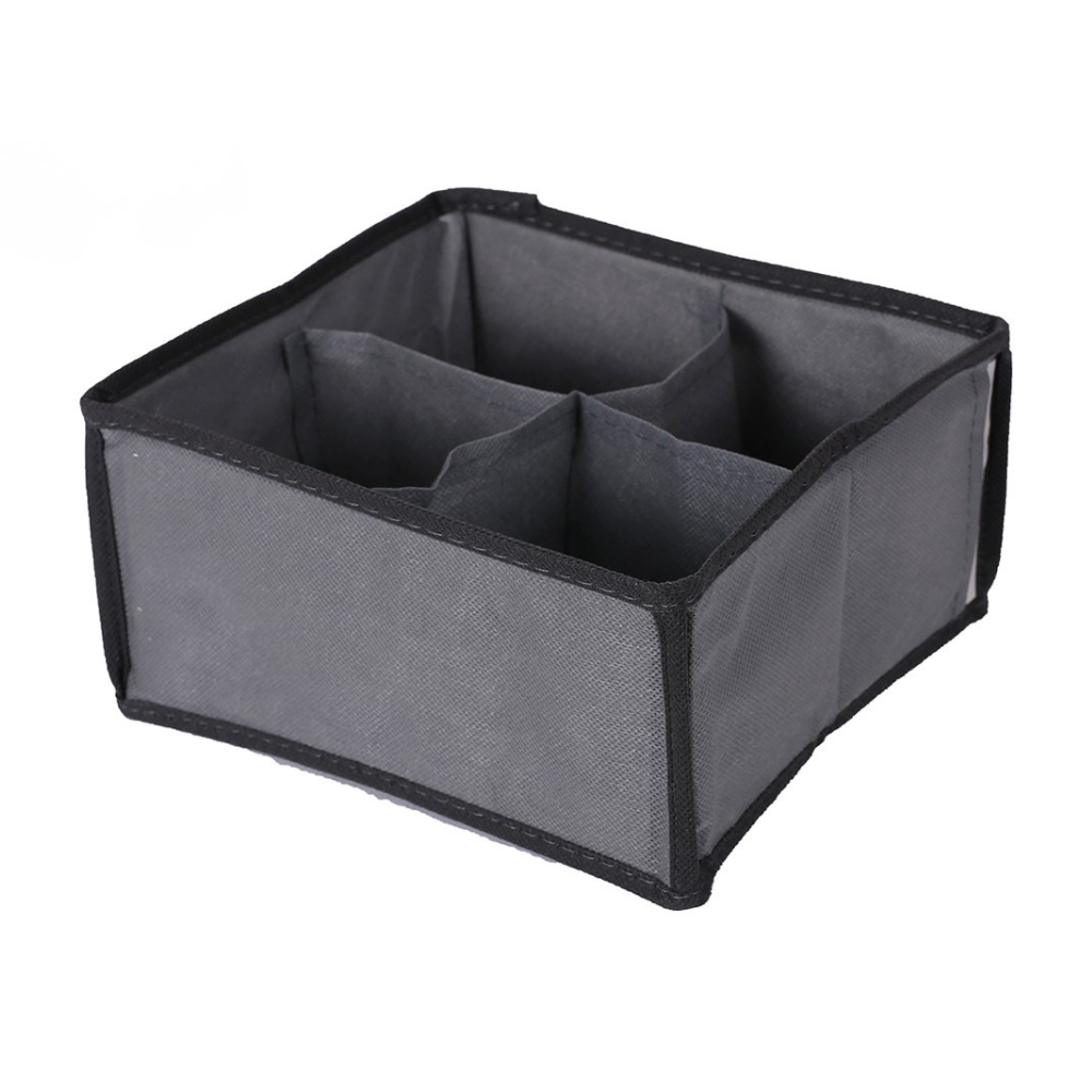 ארגונית 4 תאים מבד לארון 18X20 ס"מ - אפור