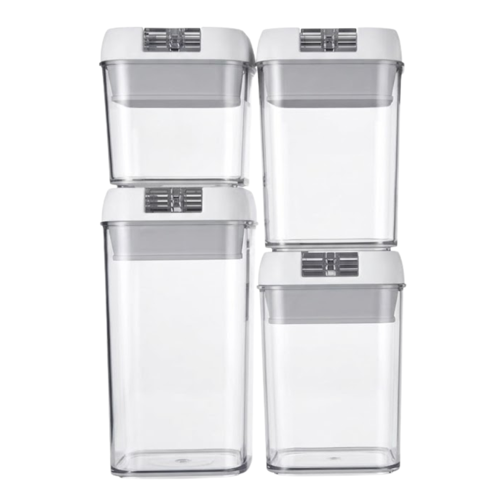 מארז 4 קופסאות אחסון איכותיות - שקוף