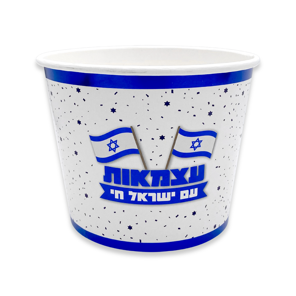 דלי פופקורן יום העצמאות - כחול