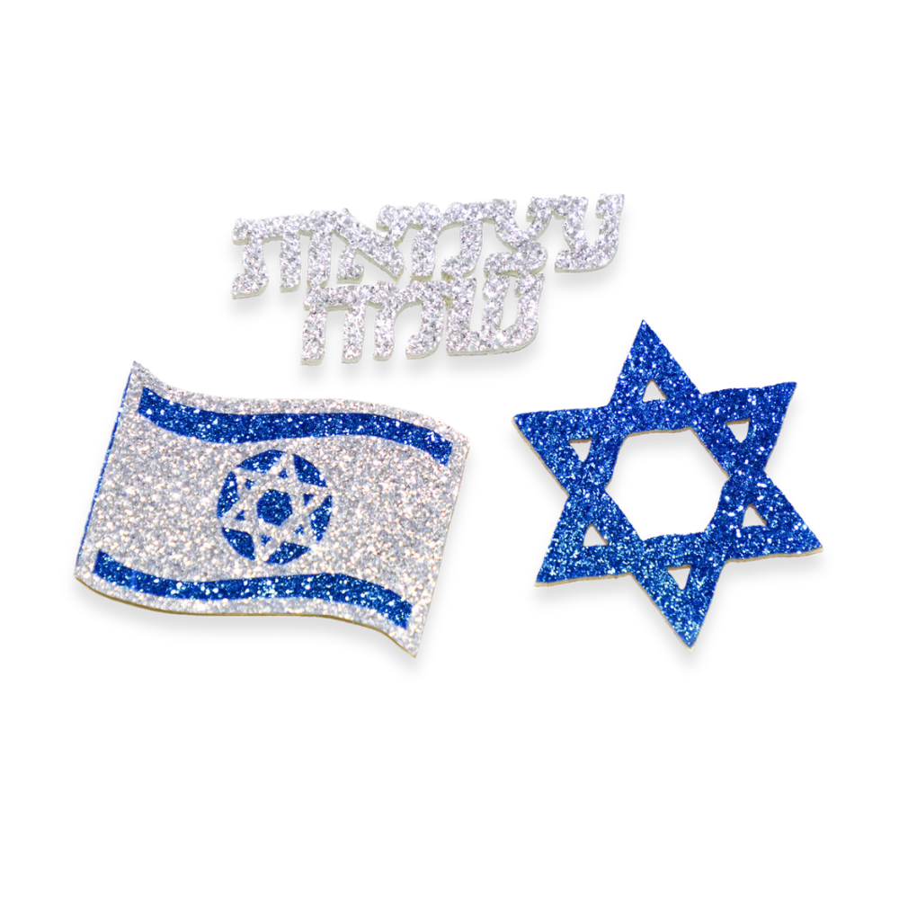 קישוטי שולחן יום העצמאות 12 יח' - כחול 