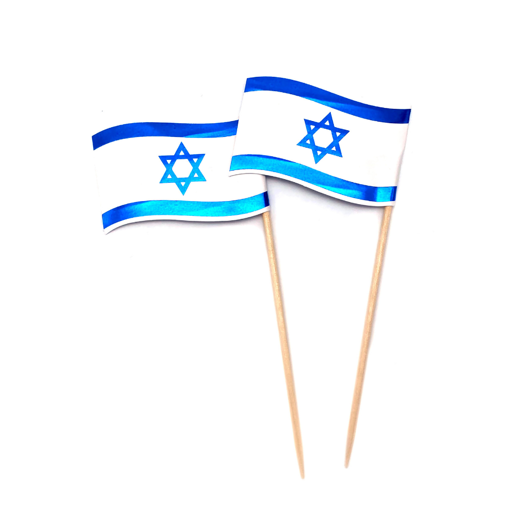 קיסם דגל ישראל 6 יח' - כחול