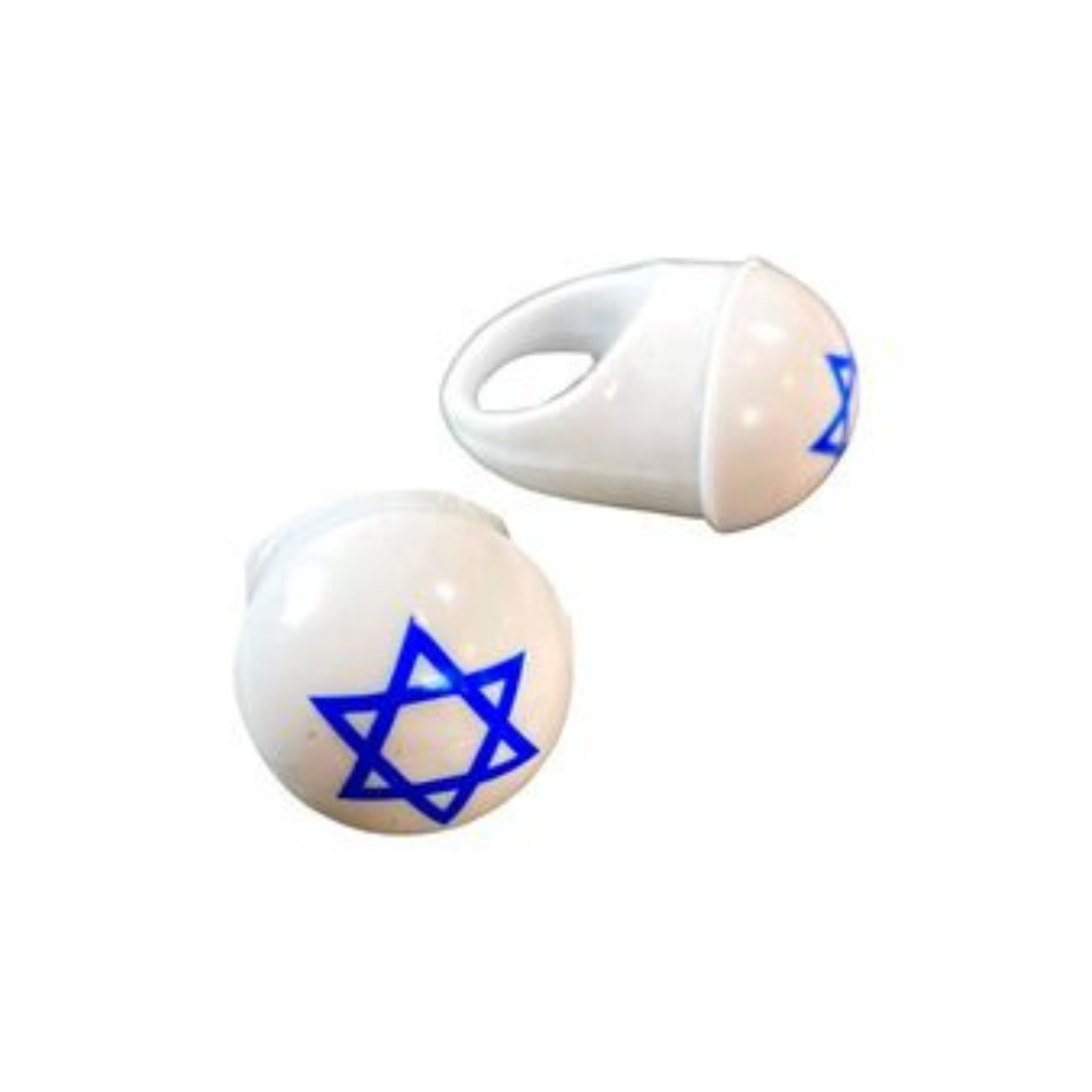 טבעת אצבע זוהרת עם דגל ישראל