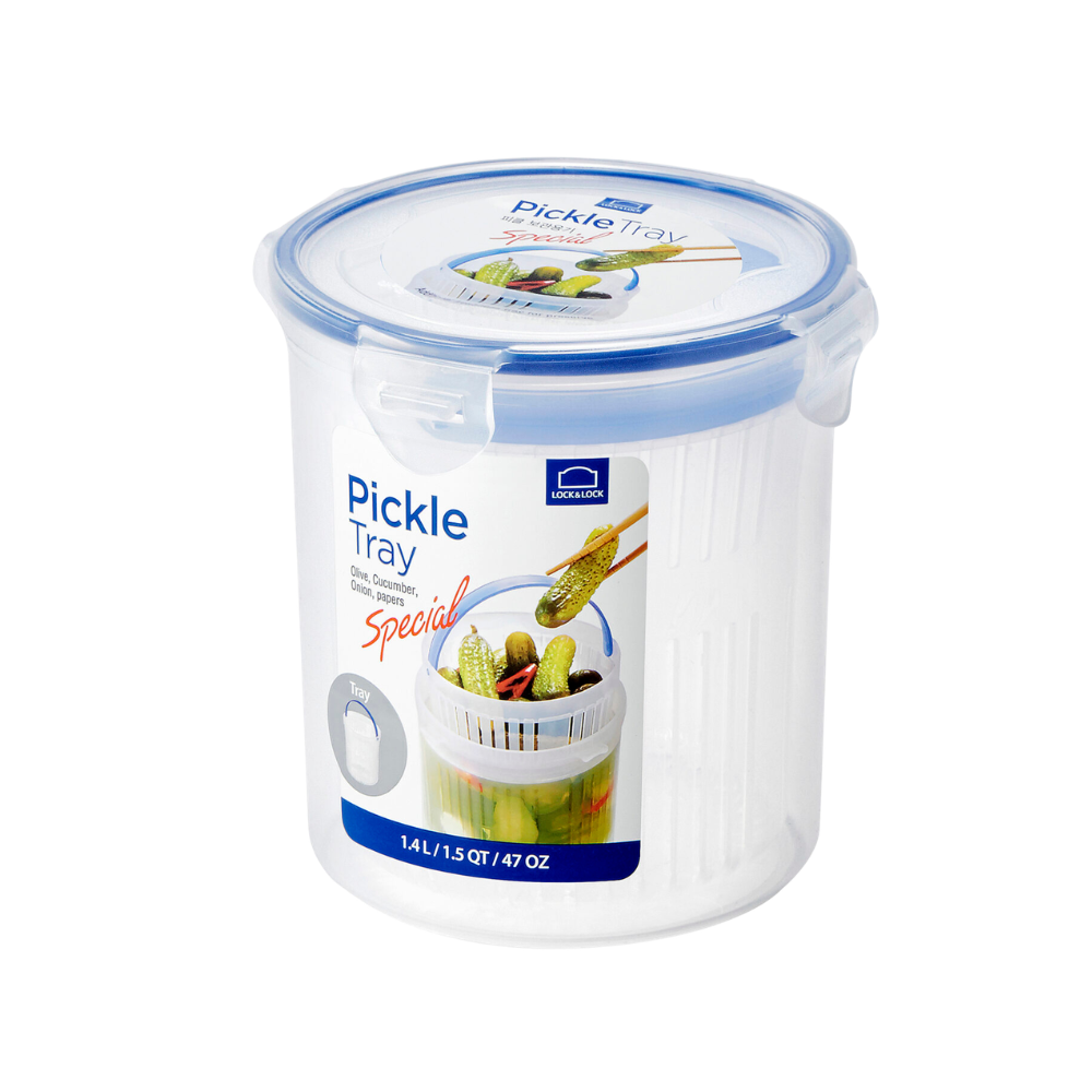 קופסת פלסטיק עגולה עם רשת 1400 מ"ל