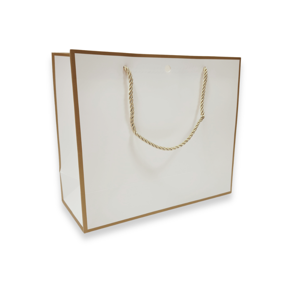 שקית מתנה מהודרת - לבן