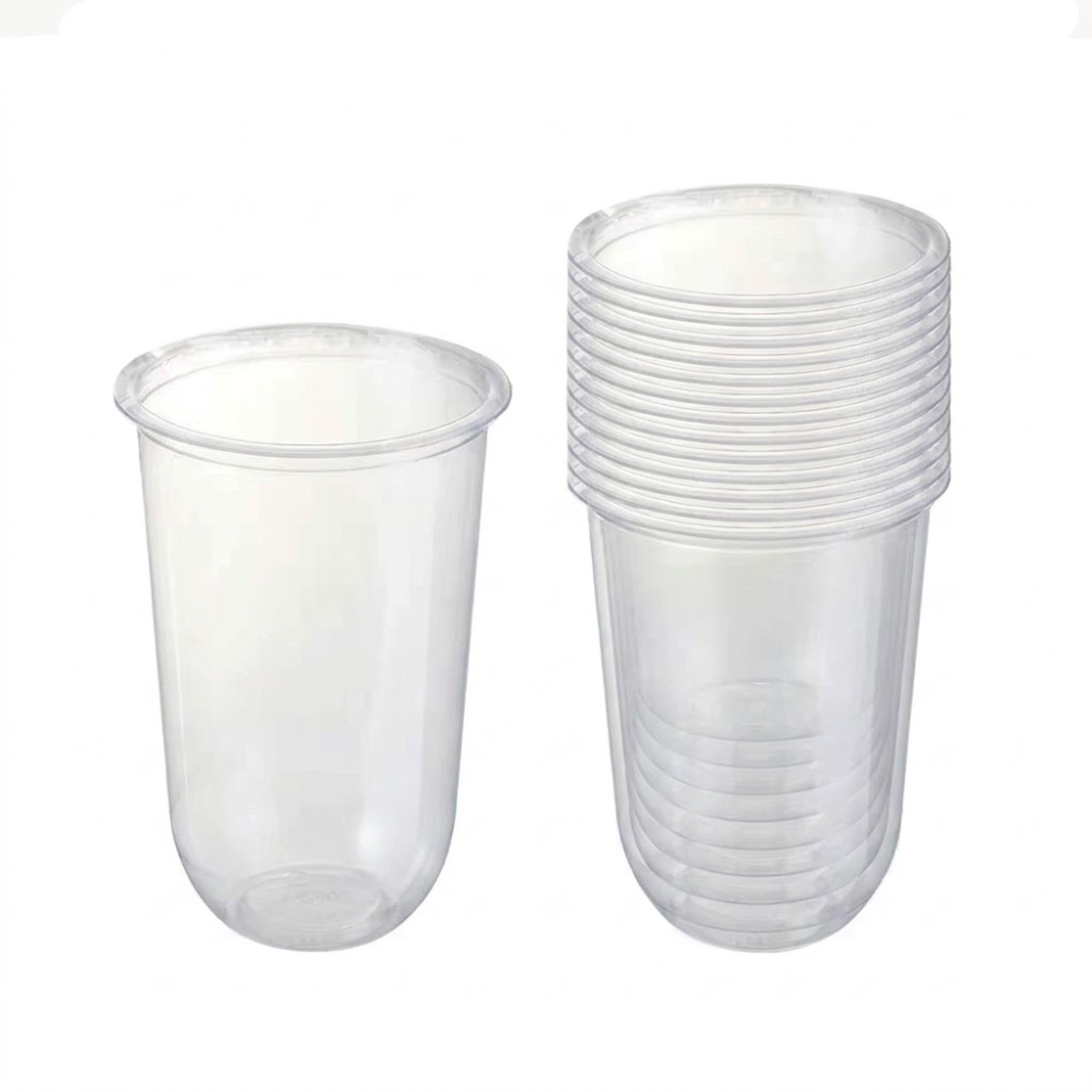 כוס פלסטיק אייס 16oz U קשיחה 50 יח' - שקוף