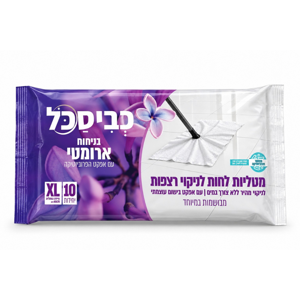 מטליות לחות לרצפה כביסכל 10 יח' - ארומטי