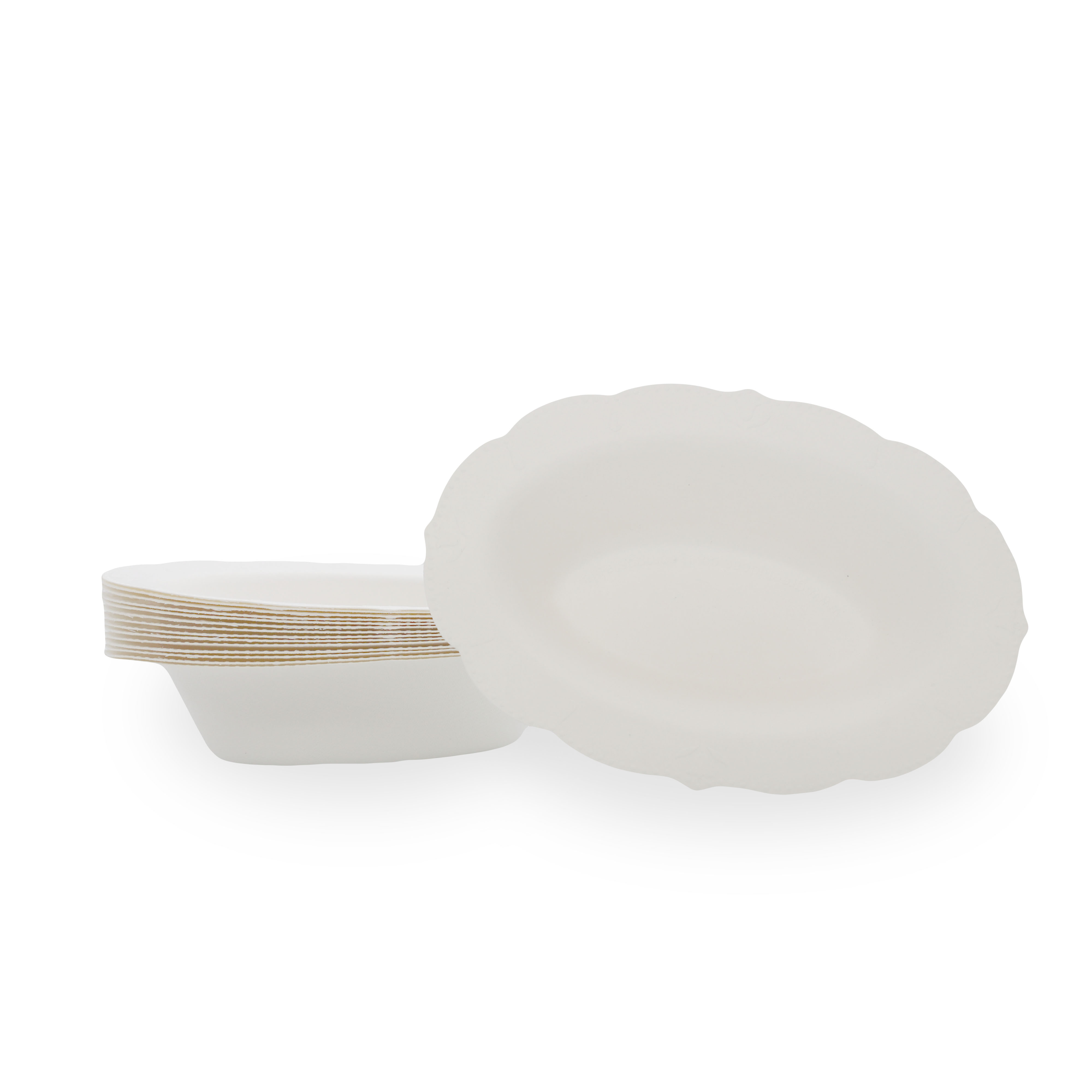 קסרול מתכלה קנה סוכר פרח 20 יח' - לבן