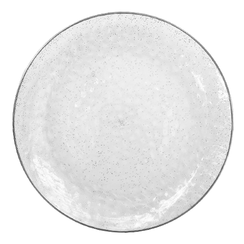 צלחת פלסטיק 10 בועות ניצוצות 10 יח' - כסף