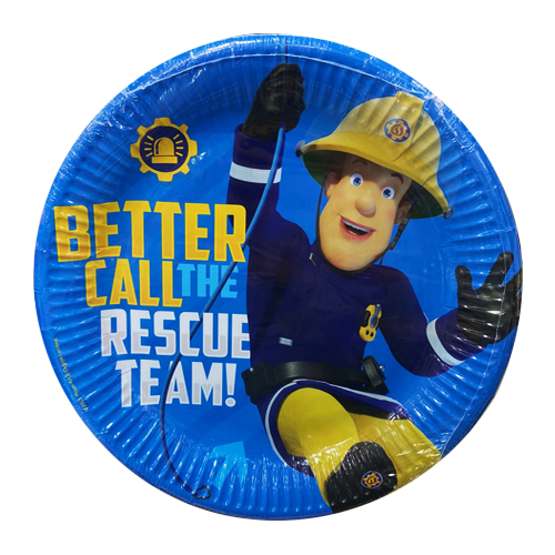 צלחת נייר 9 יום הולדת סמי הכבאי- כחול