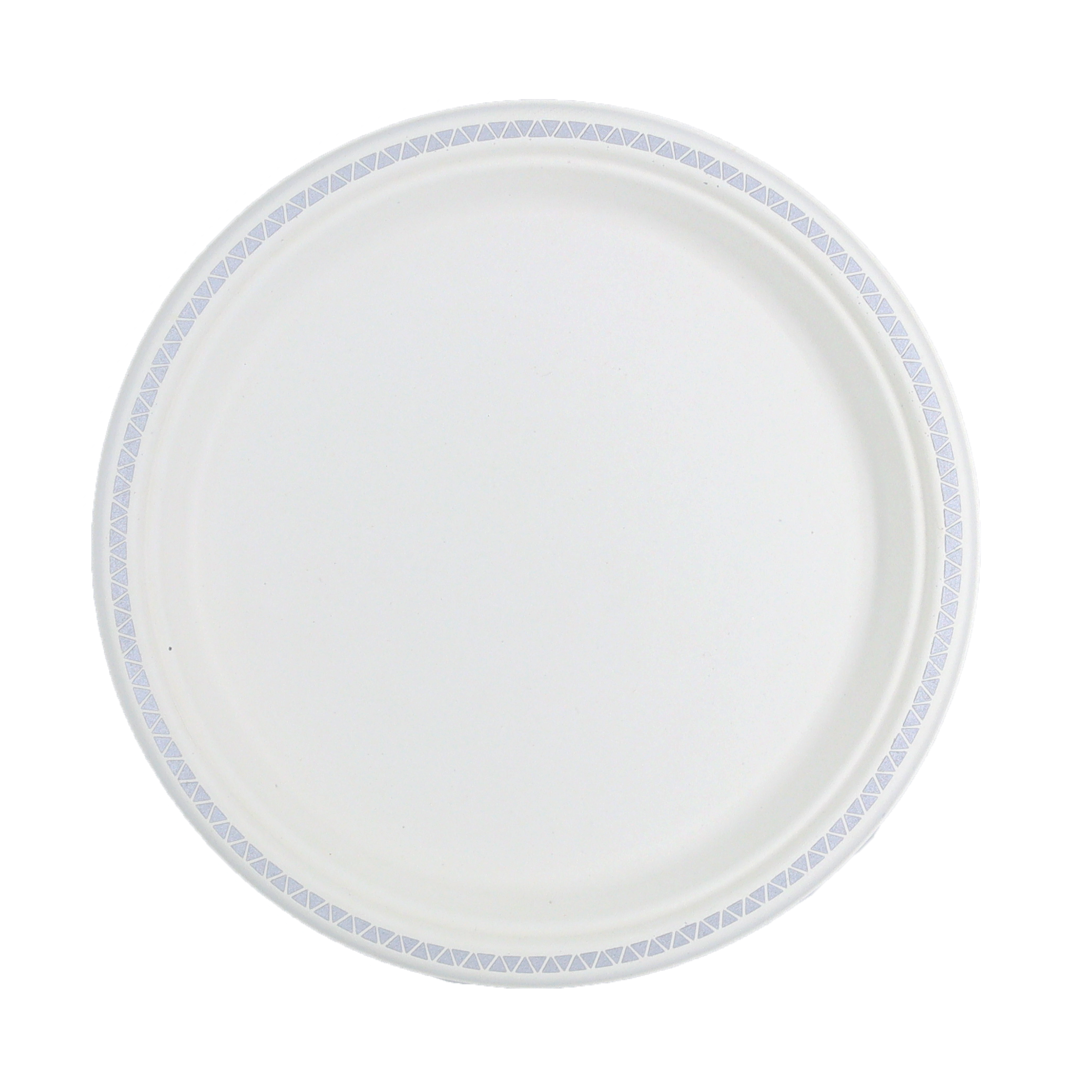 צלחת 10 מתכלה קנה סוכר מודפס 20 יח' - כסף