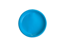 צלחת פלסטיק 7 color ארוז 18 יח' - תכלת