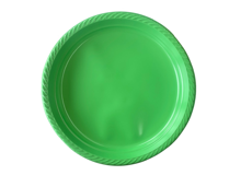 צלחת פלסטיק 10 color ארוז 18 יח'- ירוק תפוח