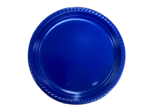 צלחת פלסטיק 10 color ארוז 18 יח' - כחול