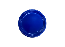 צלחת פלסטיק 7 color ארוז 18 יח'- כחול