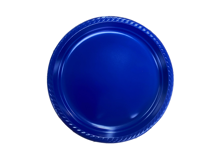 צלחת פלסטיק 9 color ארוז 18 יח'- כחול