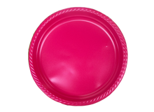 צלחת פלסטיק 10 color ארוז 18 יח' - ורוד פוקסיה