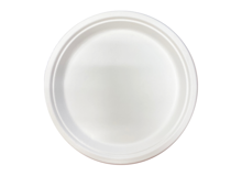 צלחת 10 קנה סוכר מתכלה 25 יח' עגול  - לבן