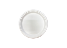 צלחת 7 קנה סוכר מתכלה 25 יח' עגול  - לבן