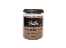 צנצנת זכוכית מכסה במבוק 600 מ"ל - שקוף