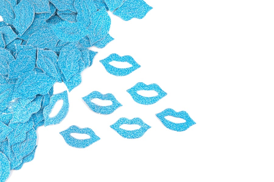 קונפטי גליטר שפתיים - תכלת