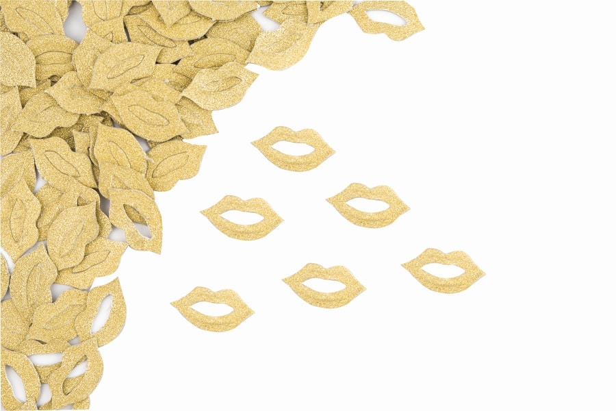 קונפטי גליטר שפתיים - זהב