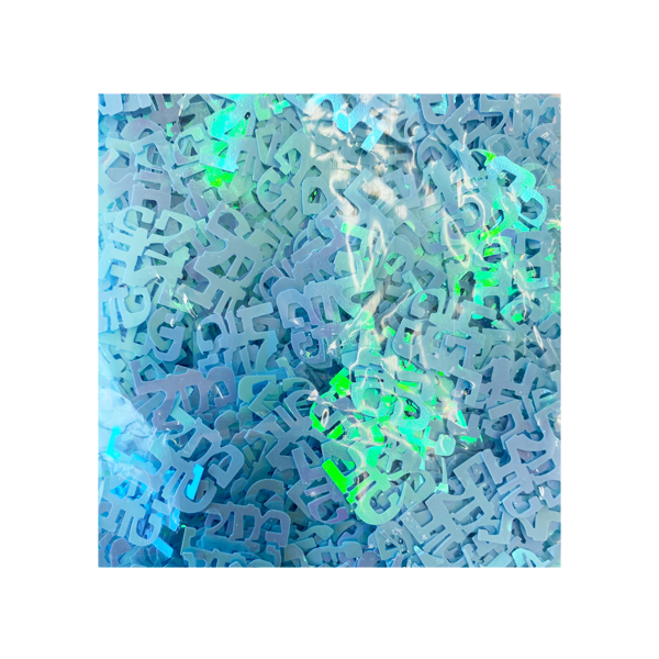 קונפטי מזל טוב  - תכלת