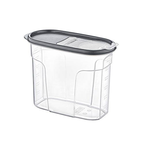 קופסה לדגנים פלסטיק 1.2 ליטר - שקוף