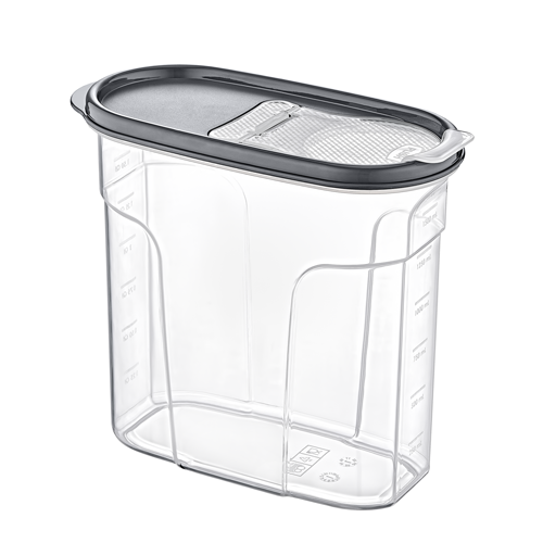 קופסה לדגנים פלסטיק 1.7 ליטר - שקוף
