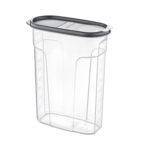 קופסה לדגנים פלסטיק 4 ליטר - שקוף