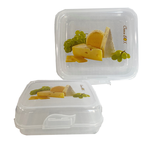 קופסא לאחסון גבינות 15*12 ס"מ - שקוף