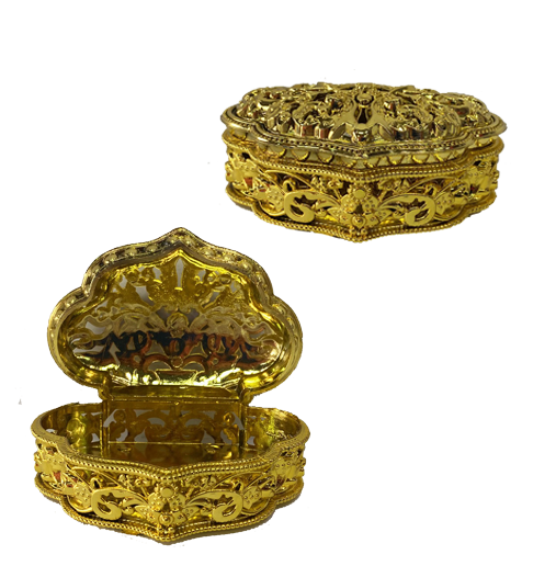 תיבה פלסטיק למילוי 6 יח' - זהב