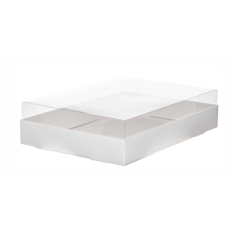 קופסא חצי שקופה עם מכסה 28*28*8 ס"מ - גדול