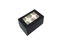 קופסה לקאפקייקס  - שיש שחור