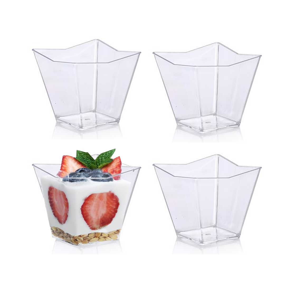 גביע קינוח גלאטו גדול 24 יח' - שקוף