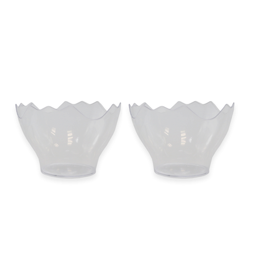 קינוח פלסטיק זיגזג 20 יח'- שקוף