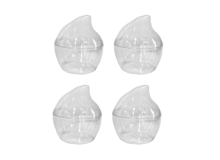 כלי קינוח דוגמת טיפה 10 יח' -שקוף