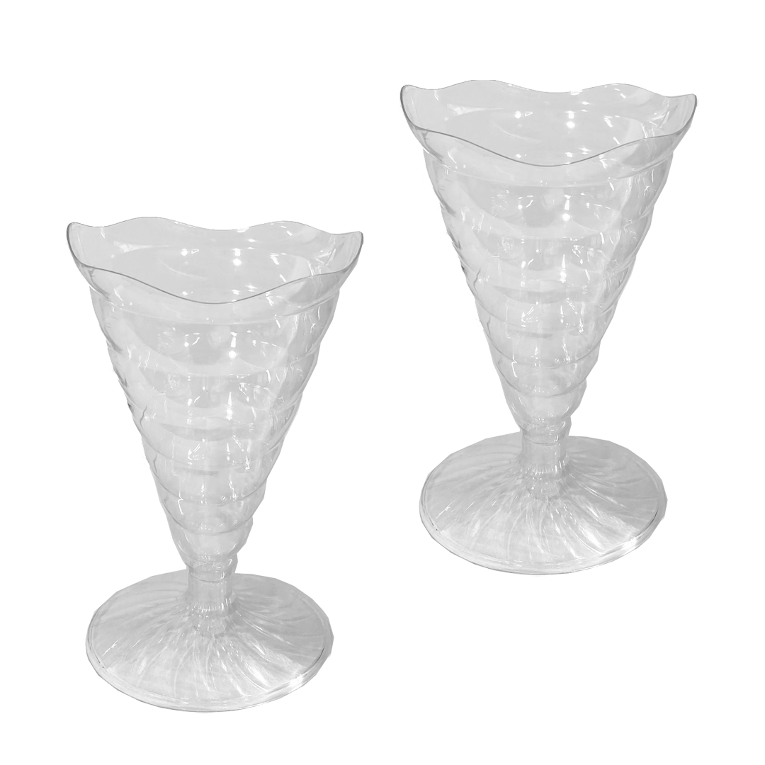 גביע קינוח וופל 10 יח' - שקוף