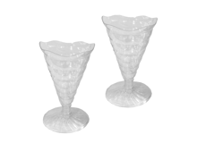 גביע קינוח וופל 10 יח' - שקוף