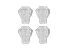 גביע קינוח מדורג+מכסה 12 יח' - שקוף